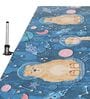 Royal Blue Kids Polyester 5 ft x 7 ft Machine Made Carpet