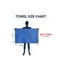 Royal Blue Microfiber Solid 300 GSM 4 Pcs Bath Towels 