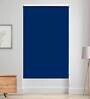 Royal Blue Polyester Solid 84 X 42 Inches Blackout Roller Blind