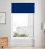 Royal Blue Polyester Solid 84 X 42 Inches Blackout Roller Blind