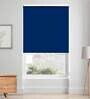 Royal Blue Polyester Solid 84 X 54 Inches Blackout Roller Blind