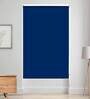 Royal Blue Polyester Solid 84 X 54 Inches Blackout Roller Blind