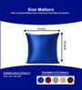Royal Blue Satin Solid 40x40 inches Cushion Covers Set of 3