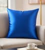 Royal Blue Satin Solid 40x40 inches Cushion Covers Set of 3