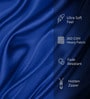 Royal Blue Satin Solid 40x40 inches Cushion Covers Set of 5
