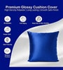 Royal Blue Satin Solid 40x40 inches Cushion Covers Set of 5