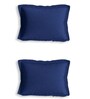 Royal Blue Solid 210 TC Cotton Single Bed Sized Bed Sheets with 2 Pillow Covers