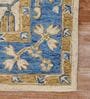 Blue Persian Wool 5 ft x 8 ft Hand Tufted Carpet