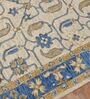 Blue Persian Wool 5 ft x 8 ft Hand Tufted Carpet