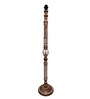 Royal Carving Antique White Finish Wooden Floor Lamp with White Shade