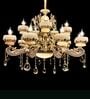 Royal Classic 12 Arms Crystal Chandelier with Antique Gold Finish