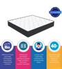 Royal Orthopedic 10 inch (78x72) Pocketed Spring King Size Mattress with Zero Partner Disturbance in White Colour