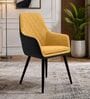 Royal Crest Arm Chair In Dark Grey And Yellow Colour