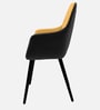 Royal Crest Arm Chair In Dark Grey And Yellow Colour
