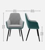 Royal Crest Arm Chair In Grey & Teal Colour