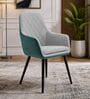 Royal Crest Arm Chair In Grey & Teal Colour