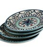 Royal Crown 7 Inch Blue & White Ceramic (Set of 4) Quarter Plate