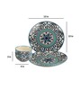 Royal Crown (Set of 4) Ceramic Dining Set (2 Plates & 2 Bowls)