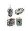 Royal Crown Multicolour Ceramic (Set of 4) Bath Accessory Set