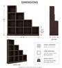 Royal Haven Grand Edition Book Shelf In Flowery Wenge Finish