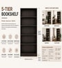 Royal Haven Grand Edition Book Shelf In Flowery Wenge Finish