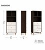 Royal Haven Grand Edition Book Shelf In Flowery Wenge Finish