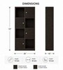 Royal Haven Grand Edition Book Shelf In Flowery Wenge Finish