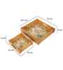 Royal Heritage Tray Set   Taj & Peacocks (Set of 2)