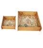 Royal Heritage Tray Set   Taj & Peacocks (Set of 2)