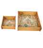 Royal Heritage Tray Set   Taj & Peacocks (Set of 2)