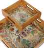 Royal Heritage Tray Set   Taj & Peacocks (Set of 2)