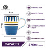Royal Indigo Coffee Mug Set of 6 (275 ML Each) Microwave Safe Coffee Mugs