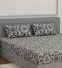 Green Abstract 180 TC Polyester King Sized Bedsheet With 2 Pillow Covers