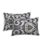 Green Abstract 180 TC Polyester King Sized Bedsheet With 2 Pillow Covers