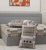 Brown Abstract 180 TC Polyester King Sized Bedsheet With 2 Pillow Covers