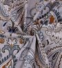Grey Abstract 180 TC Polyester King Sized Bedsheet With 2 Pillow Covers