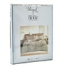 Beige Abstract 180 TC Polyester King Sized Bedsheet With 2 Pillow Covers