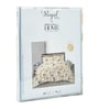 Cream Floral 180 TC Polyester King Sized Bedsheet With 2 Pillow Covers