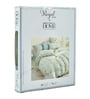 Green Floral 180 TC Polyester King Sized Bedsheet With 2 Pillow Covers