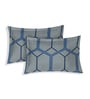 Blue Floral 180 TC Polyester King Sized Bedsheet With 2 Pillow Covers