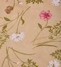 Orange Floral 180 TC Polyester King Sized Bedsheet With 2 Pillow Covers
