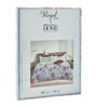Blue Floral 180 TC Polyester King Sized Bedsheet With 2 Pillow Covers