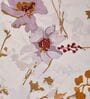 Cream Floral 180 TC Polyester King Sized Bedsheet With 2 Pillow Covers