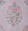 Pink Floral 180 TC Polyester King Sized Bedsheet With 2 Pillow Covers