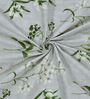 Green Floral 180 TC Polyester King Sized Bedsheet With 2 Pillow Covers