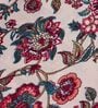 Cream Floral 180 TC Polyester King Sized Bedsheet With 2 Pillow Covers