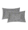 Green Floral 180 TC Polyester King Sized Bedsheet With 2 Pillow Covers