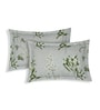 Green Floral 180 TC Polyester King Sized Bedsheet With 2 Pillow Covers