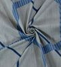 Blue Floral 180 TC Polyester King Sized Bedsheet With 2 Pillow Covers