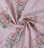 Pink Floral 180 TC Polyester King Sized Bedsheet With 2 Pillow Covers